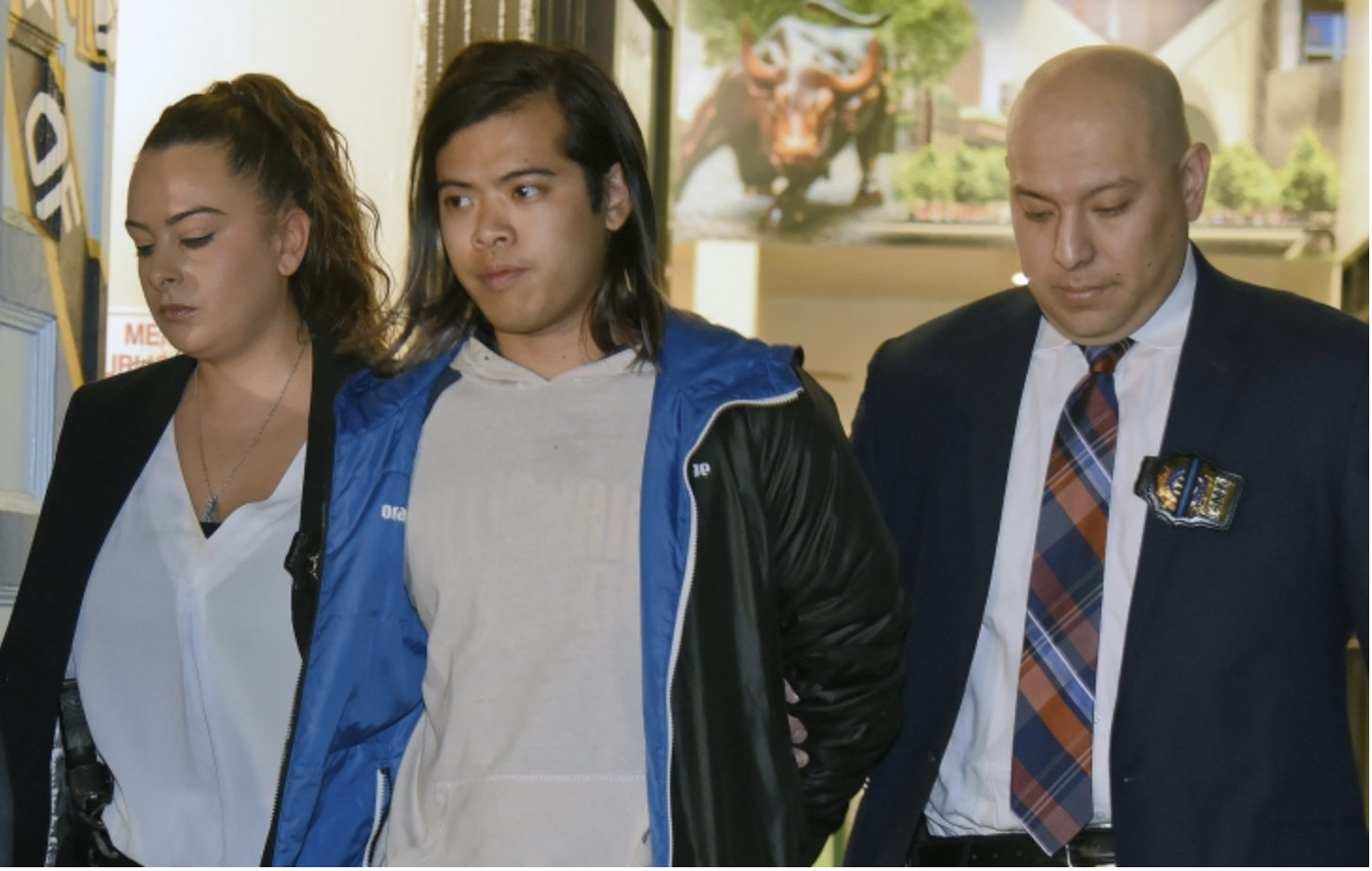 Jared Eng is led from the 1st Precinct on Feb. 6, 2019, following the discovery of his mother's body on her property in Morristown, NJ. Photo: Carl Glassman/Tribeca Trib